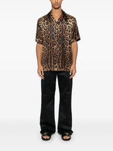 leopard print silk shirt